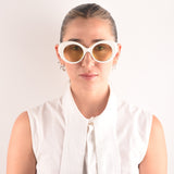 Anteojos Sol Retro 86648 Blanco