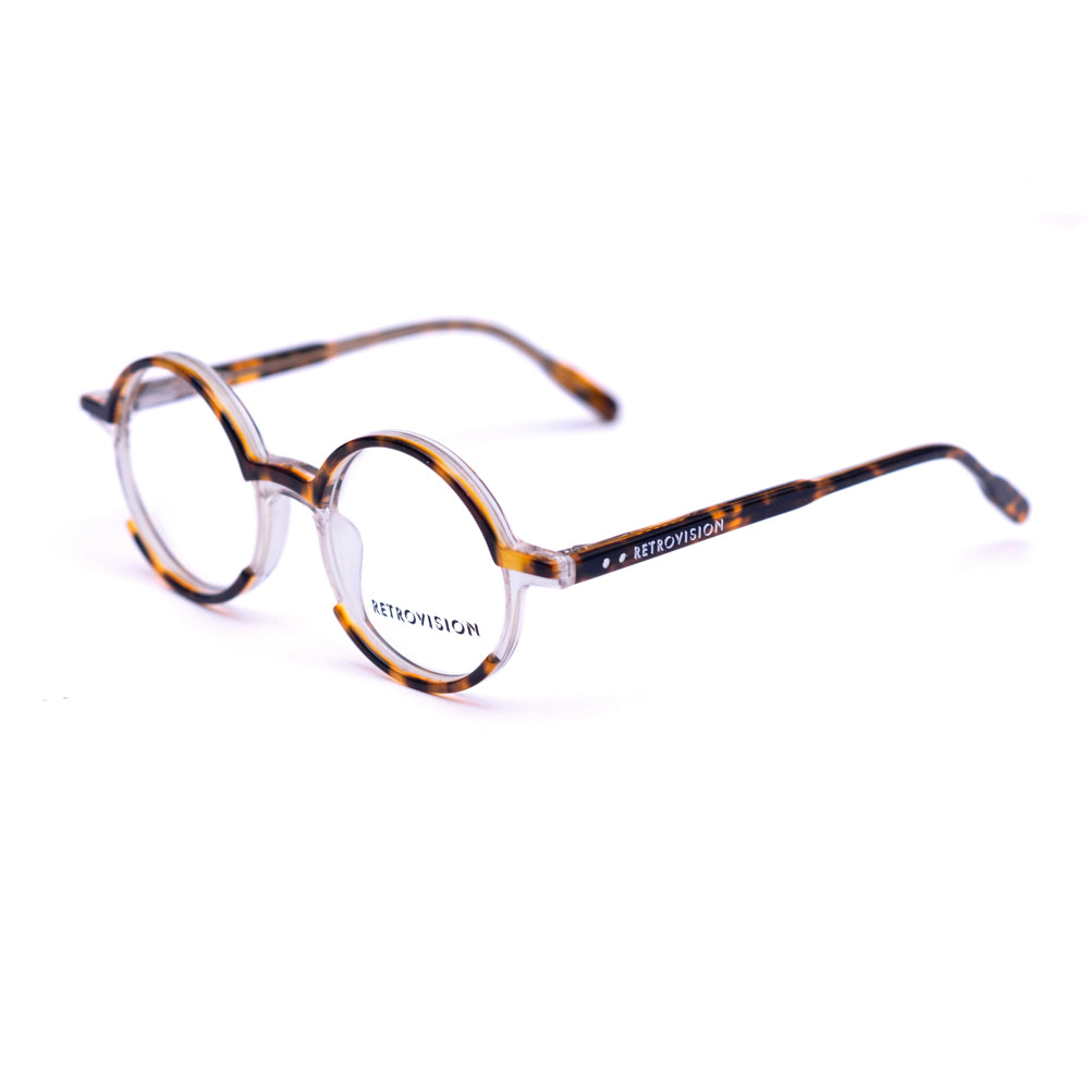 Anteojos Ópticos Retrovisión Colección Mónaco Round Tortoise