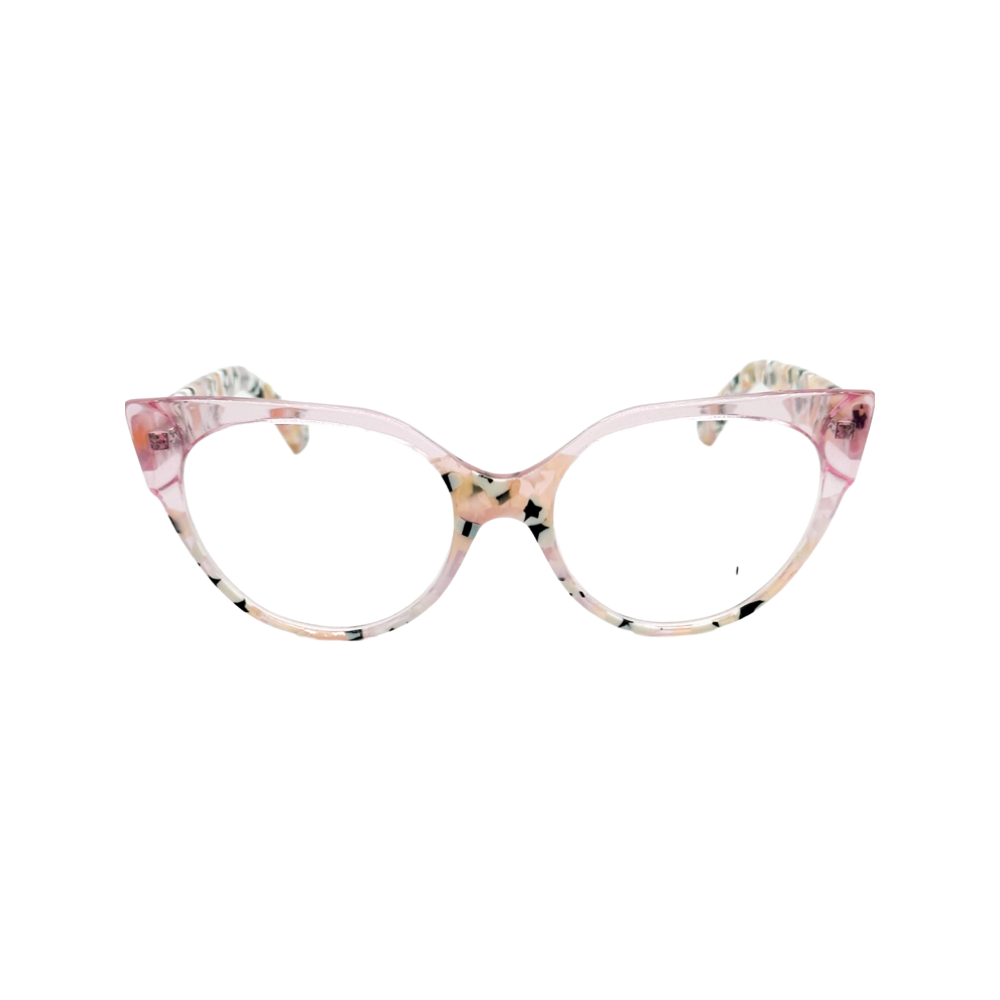 Anteojos Ópticos Retrovisión Colección Mónaco Agatado Marmolado Rosa