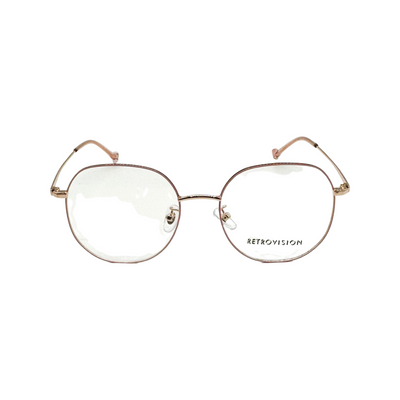 Anteojos Ópticos Retrovisión Colección Mónaco Metálico Rosado