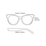 Anteojos Perpetuals 03 CatEyes OverSized Black Cristal